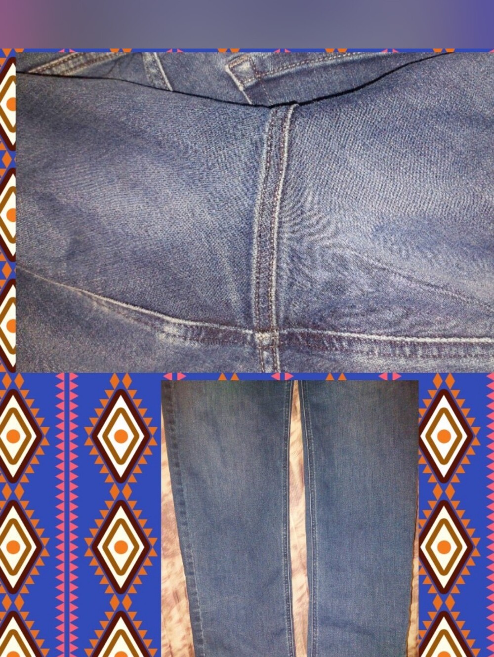 Lane Bryant Medium/Dark Blue Straight Leg Stretch Soft Woven Denim Jeans Sz 16 - Picture 4 of 6